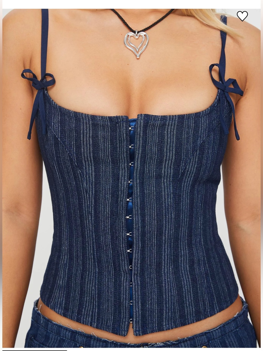 Lioness Navy Striped Corset Camisole